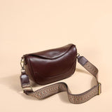First layer vegetable tanned cowhide women's bag high-end retro pillow bag New shoulder messenger bag leather dumpling bag 9932