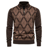 KAMAMES 2025 popular autumn and winter new semi-zipper British long-sleeved men's sweater casual Popularan size fashion men's knitted sweater