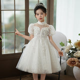 Kamames  Children's Dress High-End  New Spring/Summer Flower Girl Wedding Dress Girls' Birthday Princess Skirt Violin Costume