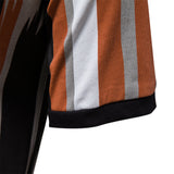 KAMAMES 2025 Clearance processing New men's t-shirt short-sleeved heavy popular new 2025 pure cotton vertical stripe casual half-sleeve men