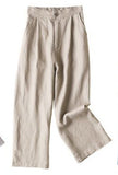 kamames New Wide-Leg Pants Female Summer New Cotton and Linen Ins Super Popular Pants Student Loose Linen Pants Casual Pants