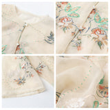New Chinese style flower embroidery sequin design shirt heavy industry light luxury loose temperament top M5059