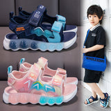 KAMAMES Children's Sandals  Summer New Soft Bottom Non-Slip Fashion Medium and Big Children Sports Casual Open Toe Beach Sandals