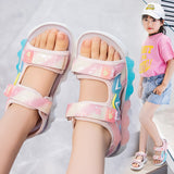 KAMAMES Children's Sandals  Summer New Soft Bottom Non-Slip Fashion Medium and Big Children Sports Casual Open Toe Beach Sandals