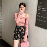 2025 Thirteen Lines popular Autumn New  Three-dimensional Flower ins Fashion Knitted Sweater Women's Sweater 25025