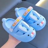 KAMAMES Summer Children's Sandals Girls' Cute Non-Slip Soft Bottom Children Shit Feeling Rabbit Princess Beach Hole Shoes