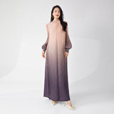 2025 Popular trade large size dress new fashion gradual change high sense Middle East women Muslim long dress women