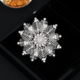 2025 High-grade snowflake brooch copper inlaid zircon multi-layer three-dimensional flower clothing pin fixed clothes autumn and winter coat corsage