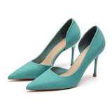 2025 966-A commuter simple super high heel women's shoes soft sole side empty pointed single shoes women's solid color temperament stiletto high heels