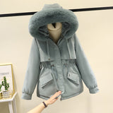 Pie overcome women's velvet thickened jacket 2023 winter new Korean version small padded jacket down padded jacket padded jacket