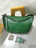 First layer vegetable tanned cowhide women's bag high-end retro pillow bag New shoulder messenger bag leather dumpling bag 9932