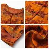 New Chinese style national style button top women's clothing  autumn new design sense high-end silk jacket M7060
