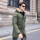 KAMAMES 2025 Low price clearance!! Padded-on men's winter Korean version trend thickened medium and long hooded casual jacket trendy padded jacket