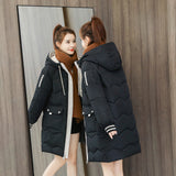 Down cotton-padded women's winter clothing New new Korean version loose cotton-padded women's medium and long thickened bread cotton-padded jacket