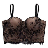 Spring new lace sling  beauty back wrap chest anti-light adjustable small vest gathered with steel ring tube top
