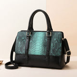 2025 handbag premium snake pattern women's bag fashion commuter middle-aged mother bag large capacity tote bag shoulder