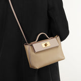 KAMAMES 2025 Women's bag popular new Kelly bag popularmini first layer cowhide dumpling bag wing bag portable shoulder crossbody backpack