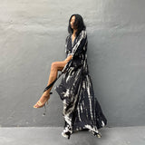 2025popular  summer new beach skirt women's leisure vacation printed pullover bikini swimsuit blouse sunscreen clothing