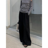 2025 THE MIND Tencel Drop Wide Leg Casual Pants Women's 2025 Thirteen Lines Early Spring High Waist Versatile Long Pants T008
