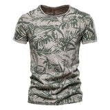 KAMAMES 2025 Clearance Treatment 2021 Summer New Printed T-Shirt Trendy Crew Neck Men's Bottom Shirt Casual Men's Top