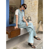 2025 THE MIND denim vest jacket + jeans two-piece set 2025 spring new product casual fashion suit female N02