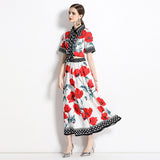 Gentle and light wind suit summer wear  new women's clothing elegant shirt skirt temperament socialite two-piece set