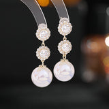 2025 Liyu jewelry factory direct sales earrings, one piece of hair s925 silver needle  sweet temperament flower pearl earrings