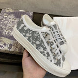 kamames High Version  Letters Embroidered Canvas Shoes Raise the Bottom Lace up All-Match Casual Shoes Presbyopic Low-Top Sneakers Women