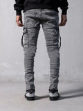2025 2025 Express new denim men's pants New Popular trade tooling trend black slim denim pants men