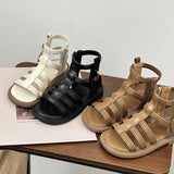 KAMAMES Children's Roman Sandals  Summer New Children's Shoes Girls Zhongbang Sandal Boots Fashionable Stylish Girl Shoes