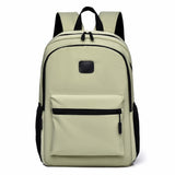 2025 Customized men's and women's backpacks start school, new junior and high school student schoolbags, simple solid color Korean version, small fresh backpacks