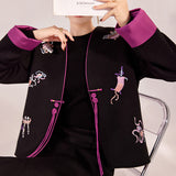 Autumn new Chinese antique high-end exquisite skirt national style new embroidered jacquard jacket two-piece set female M9214