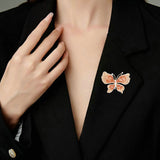 2025 Design trend exquisite corsage high-end suit pin multi-purpose accessories gradual change crystal butterfly temperament brooch