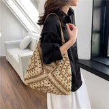 KAMAMES Summer New Woven Bag Adjustable Shoulder Strap Crossbody Straw Bag