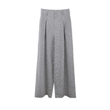 2025 THE MIND Tencel linen vertical stripe drape casual pants women's 2025 summer lazy wind loose wide-leg pants T273