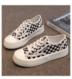 kamames Black Canvas Shoes Women's Casual Shoes Women's Cloth Shoes Versatile Single-Layer Shoes Biscuit Shape Shoes Light White Shoes Sports Board Shoes