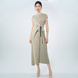 2025 Summer new pleated skirt design sense niche irregular laces show thin elegant temperament dress women