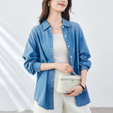 Cotton cocoon, sun protection Tencel denim shirt