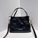 Crossbody bag first layer vegetable tanned cowhide retro leather women's bag New new model with capacity portable tote bag 96045