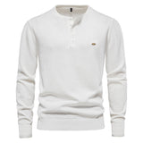 KAMAMES 2025 Popularan code New Popular trade autumn and winter new men's clothing cotton men's sweater solid color Henry neck pullover knitted sweater men's