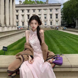 National style embroidered dress summer new light and thin fairy temperament skirt light luxury high-end new Chinese long dress M5114