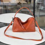Retro Lazy Wind Women's Bag Leather Tote Bag Top Layer Vegetable Tanned Cowhide Underarm Bag Premium Messenger Bag Women 1101