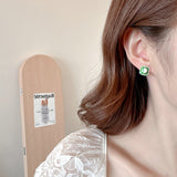 2025 Super flash color square light luxury crystal earrings women's ins style niche design s925 silver needle fashion versatile earrings