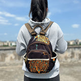 Anfurman New Korean Style Fashionable Casual Cool Printed Polyester Cotton Backpack Multi-Functional Large Capacity Backpack Women