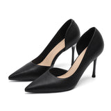 2025 966-A commuter simple super high heel women's shoes soft sole side empty pointed single shoes women's solid color temperament stiletto high heels