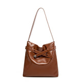 KAMAMES 2025 New leather oil wax tote bag women's bag, large-capacity shoulder bag commuter armpit bag work original design