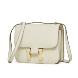 KAMAMES 2025 popular new leather palm pattern H buckle Kangkang bag cowhide small square bag fashionable versatile single shoulder messenger flight attendant bag