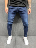 2025 High-quality 2025 men's elastic and tight small-footed jeans, classic four-color explosion of Popular trade independent station