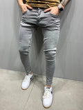 2025 High-quality 2025 men's elastic and tight small-footed jeans, classic four-color explosion of Popular trade independent station