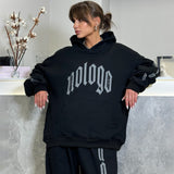 2025 Street sports style design sense letter hooded sweater set women's two-piece set trend pocket fashion set Popular trade